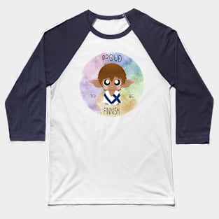 Proud to be Finnish (Sleepy Forest Creatures) Baseball T-Shirt